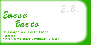 emese barto business card