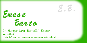 emese barto business card